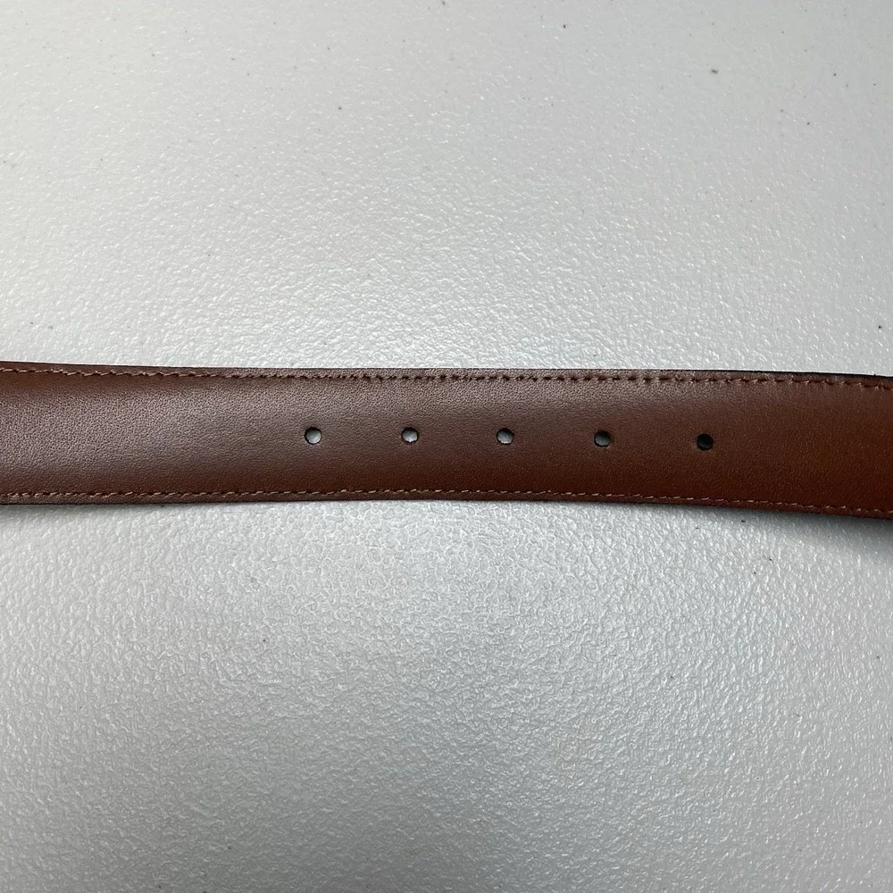 Torino Dress Belt Mens Size 40 European Tanned Cowhide Black Brass Buckle USA